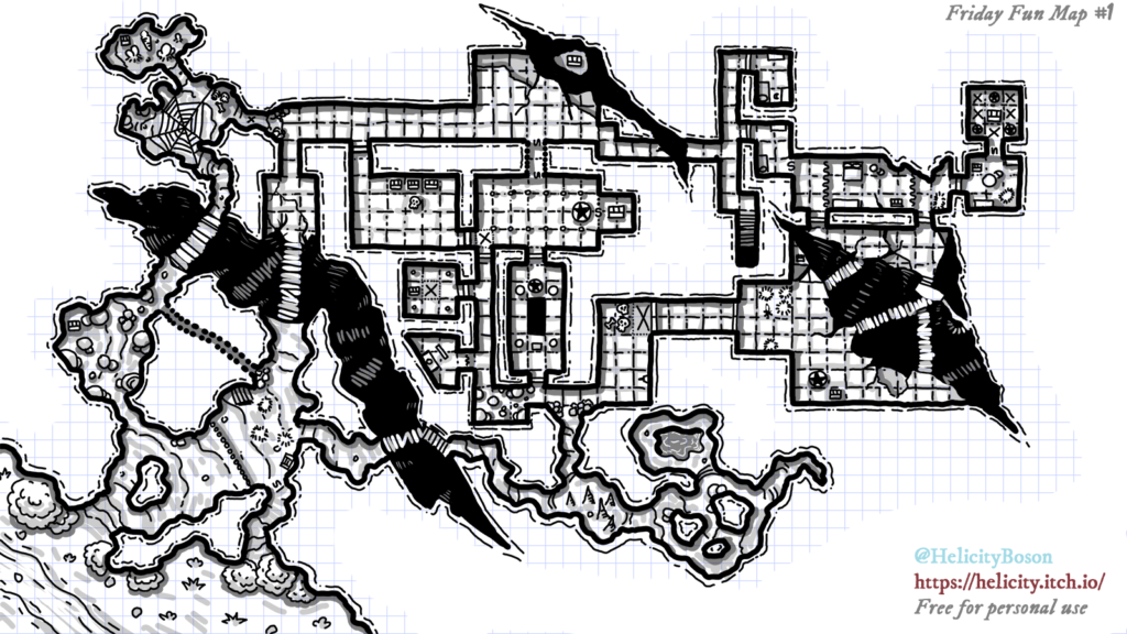 a dungeon map